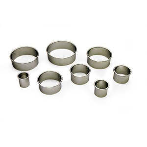 Pastry Cookie Cutters: Gobel Plain Round Stainless Steel Cutters