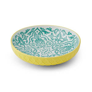 Mikasa Shallow Bowl 21cm Yellow & Blue Geometric