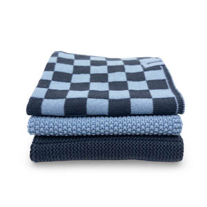 Home: Ecovask Dishcloth Variety 3pk Cornflower Navy