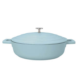 Cookware: Mastercraft Cast Aluminium Shallow Casserole Sky Blue