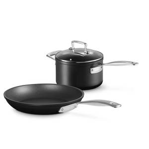 Le Creuset Toughened Non-Stick Saucepan & Frypan Set 2pce