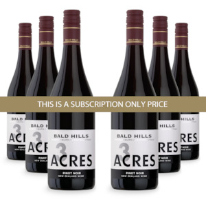 Cellar Club: Subscribe & Save 15% ~ 6 PACK of 3 Acres Central Otago Pinot Noir 2021