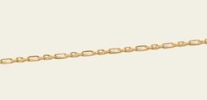 Whistle & Pop - Heritage Mix Link Chain Necklace 45cm - Gold Plated