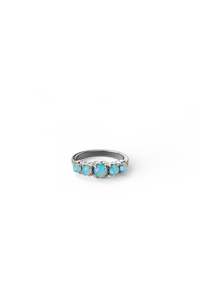 Dress Rings: Stolen Girlfriends Club - Halo Cluster Ring - Bello Opal - Size Q