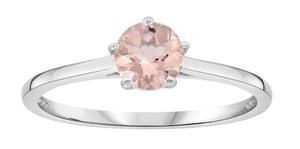 White Gold Morganite Ring