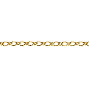 Gold Oval Figaro Chain - 50cm