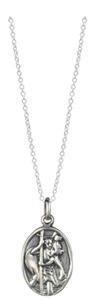 Necklaces And Bracelets: Oval St Christopher Pendant