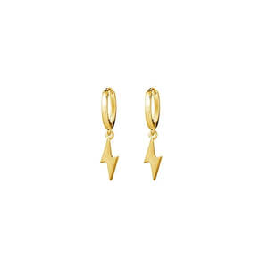 Gold Plated Sleeper With Lightning Bolt Charm