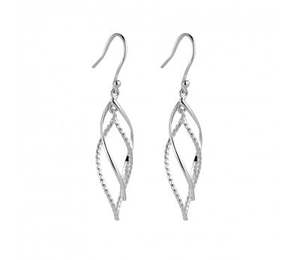 Sterling Silver Intertwine Leaf Earring