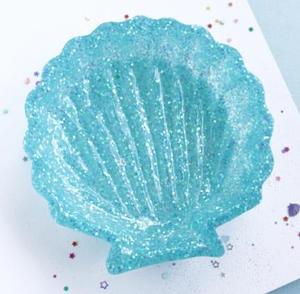 Giftware: Lauren Hinkley - Aqua Sparkle Shell Trinket Dish