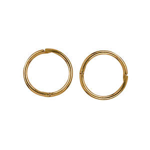 Kids Jewellery: 8mm Stg Silver/Gold Plated Plain Sleepers