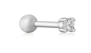 Ania Haie - Silver Sparkle Barbell Single Earring