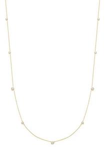Brand Ania Haie: Ania Haie - Gold Plated Bezel Cubic Zirconia Station Necklace