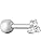Brand Ania Haie: Ania Haie - Silver Trio Sparkle Barbell Single Earring