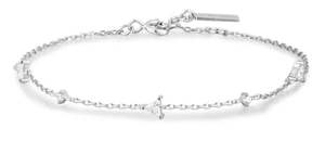 Brand Ania Haie: Ania Haie - Silver Triangular Cubic Zirconia Station Bracelet