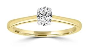 Engagement Rings: Gold Oval Diamond Ring