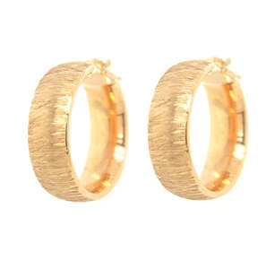 Gold Patterned Hoops