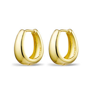 Hoops: Sterling Silver/Gold Plated Chunky Mini Hoops