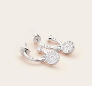 Whistle & Pop - Hunter Gatherer Bullet Hoops - Stg Silver