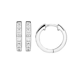 Huggies: Cz Channel Set Huggie Earrings