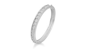 Breuning Rhodium Plated Bangle