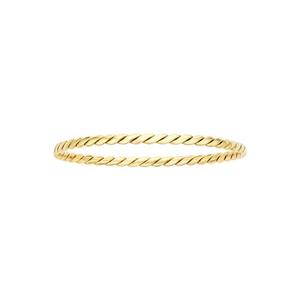 Bangles: Yellow Gold Round Flat Twist Bangle