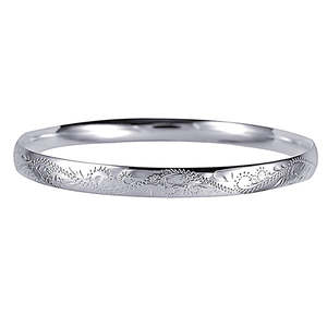 Hand Engraved Solid Comfort Fit Bangle