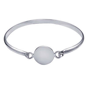Stg Silver Bangle With 16mm Engraving Shape