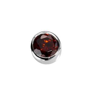 Garnet Jewellery: Stow Sterling Silver Garnet CZ