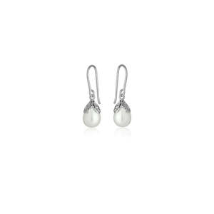 Pearl Birthstone Collection: Evolve Pearl Devotion Drops - Stg Silver