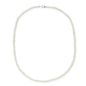 Pearl Birthstone Collection: White Semi-Round Pearl Strand