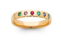 July Ruby Birthstone Collection: DEAREST Ring (Diamond, Emerald, Amethyst, Ruby, Emerald, Sapphire, Topaz)