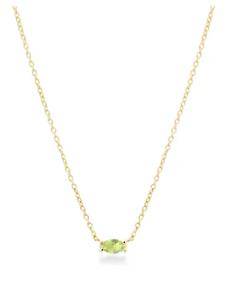 Peridot Birthstone Collection: Caja - Gold Plated Peridot Necklace