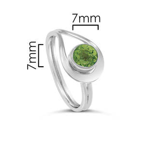 Stg Silver Peridot Ring