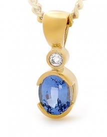 Sapphire Birthstone Collection: Ceylon Sapphire & Diamond Pendant