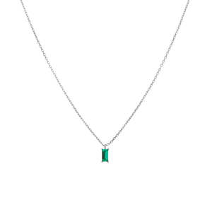Emerald Jewellery: Emerald CZ Necklace