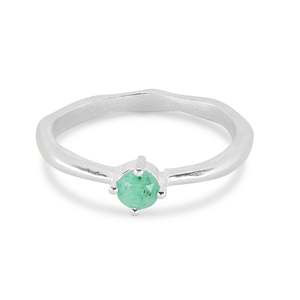 Emerald Jewellery: Tonimay - May Birthstone Ring - Emerald/Stg Silver