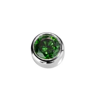 Emerald Jewellery: Stow Sterling Siilver Emerald CZ