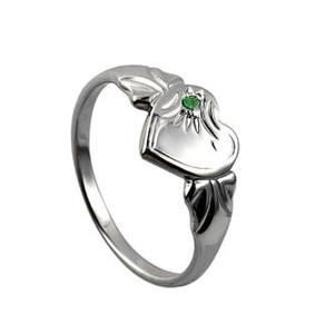 Rings: May Birthstone Signet Ring - Size L