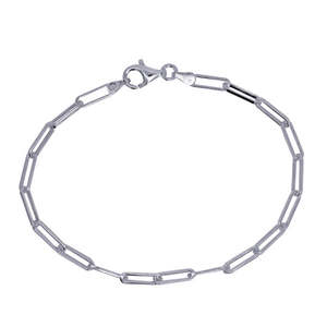 Italian Paperclip Link Bracelet - 19cm