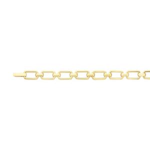 Bracelets: Gold Fancy Open Square Link Bracelet