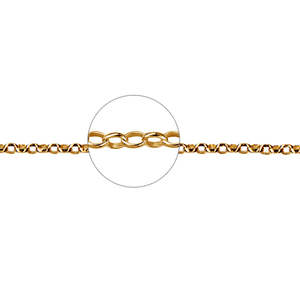 Gold Oval Belcher Chain - 55cm