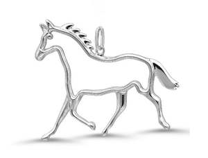 Pendants: Stg Horse Outline Pendant