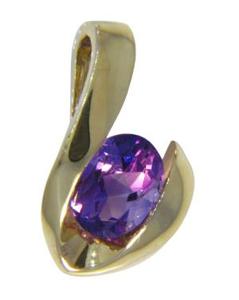 Gold Amethyst Pendant