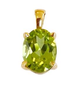 Gold Peridot Pendant