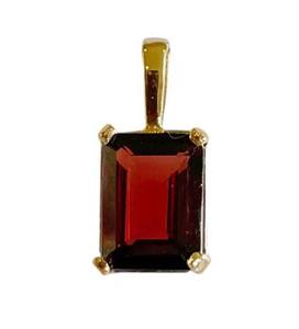 Gold Garnet Pendant