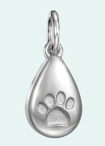 Charms: Love In A Jewel - Paw Print Plain Charm - Stg Silver