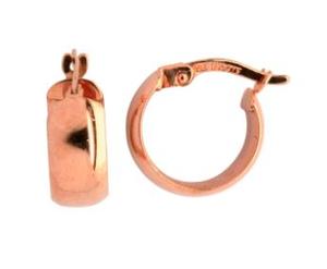 Rose Gold and Silver Bonded Plain Hoops