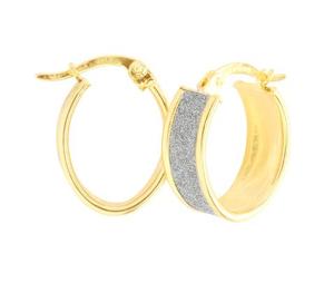 Gold And Silver Bonded Glitter Hoops