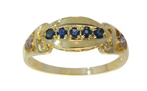 Sapphire Birthstone Collection: Gold Sapphire Ring